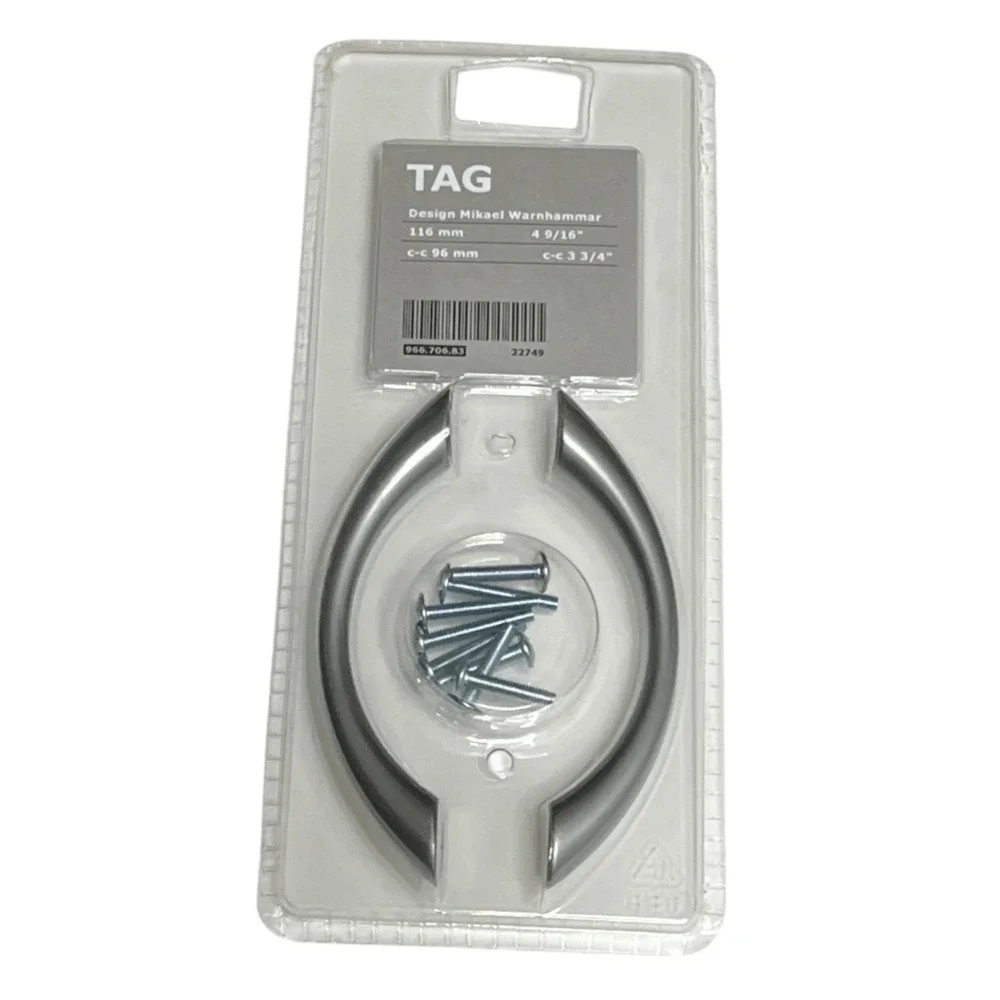 Ikea TAG Drawer Pull Mikael‎ Warnhammar X2, 966.706.83, 96mm, 3 3/4